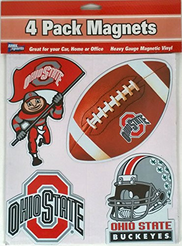 NCAA Ohio State Buckeye 4 Piece Automotive Magnet Set