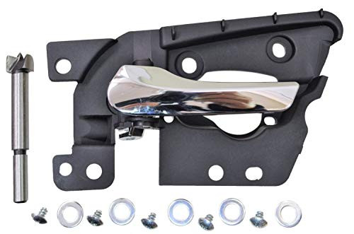 PT Auto Warehouse GM-2349MA-LH - Interior Inner Inside Door Handle, Chrome Lever with Black Housing - Left Driver Side