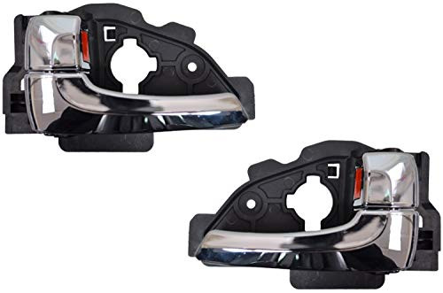 PT Auto Warehouse HY-2504M-DP - Interior Inner Inside Door Handle, Chrome - Left/Right Pair