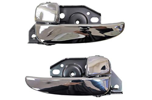 PT Auto Warehouse HY-2305M-DP - Interior Inner Inside Door Handle, Chrome - Left/Right Pair