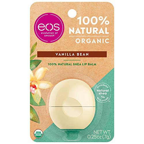 eos USDA Organic Lip Balm - Vanilla Bean | Lip Care to Nourish Dry Lips | 100% Natural and Gluten Free | Long Lasting Hydration | 0.25 oz eos USDA Organic Lip Balm - Vanilla Bean | Lip Care to Nourish Dry Lips | 100% Natural and Gluten Free | Long Lasting Hydration | 0.25 oz