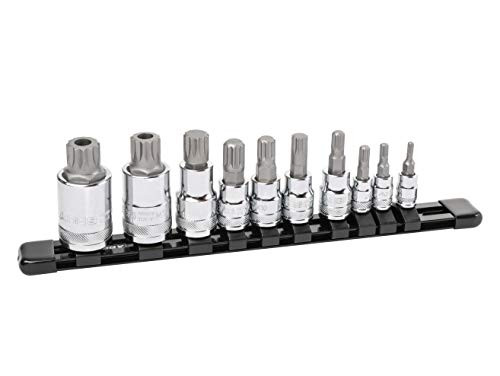 ARES 49000-10-Piece XZN Triple Square Spline Bit Socket Set - Chrome Vanadium Sockets with S2 Alloy Bits - Includes Convenient Storage Case