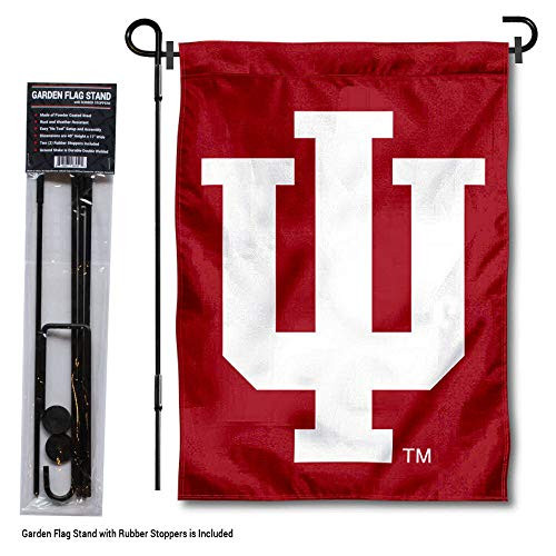 College Flags & Banners Co. Indiana Hoosiers IU Logo Garden Flag with Pole Stand Holder College Flags & Banners Co. Indiana Hoosiers IU Logo Garden Flag with Pole Stand Holder