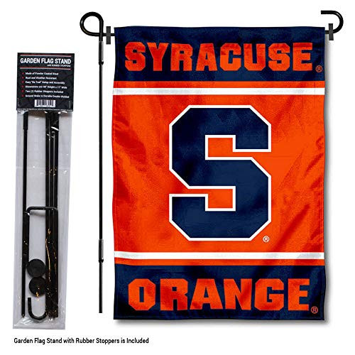 College Flags & Banners Co. Syracuse Orange Garden Flag with Stand Holder College Flags & Banners Co. Syracuse Orange Garden Flag with Stand Holder