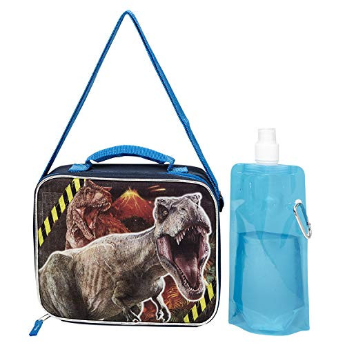 Jurassic World Lunchbox Combo Set - Jurassic World Boys 3 Piece Lunchbox Set - Lunchbox, Water Bottle and Carabina (Jurassic)