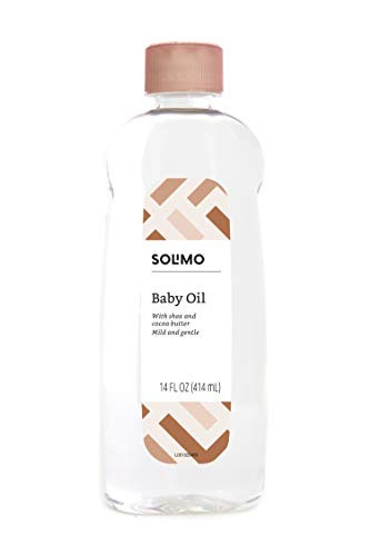 Amazon Brand - Solimo Baby Oil, with Shea Butter, 14 Fluid Ounce