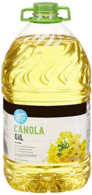 Amazon Brand - Happy Belly Canola Oil, 1 Gallon (128 Fl Oz) Amazon Brand - Happy Belly Canola Oil, 1 Gallon (128 Fl Oz)