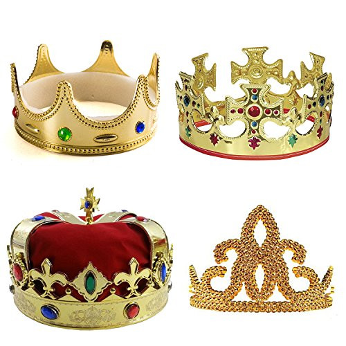 Tigerdoe Kings Crown - 4 Pack - Royal King Crowns and Princess Tiara - Costume Accessories Tigerdoe Kings Crown - 4 Pack - Royal King Crowns and Princess Tiara - Costume Accessories