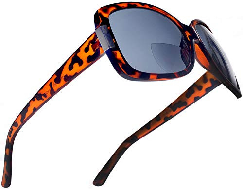 BiFocal Sun Readers Fashion Reading Sunglasses for Women Jackie O French Riviera SunReaders Style in Tortoise +2.75