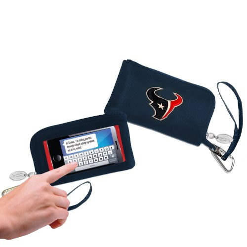 NFL Houston Texans Womens Cell Phone Wallet with Embroidered Logo by Little Earth NFL Houston Texans Womens Cell Phone Wallet with Embroidered Logo by Little Earth