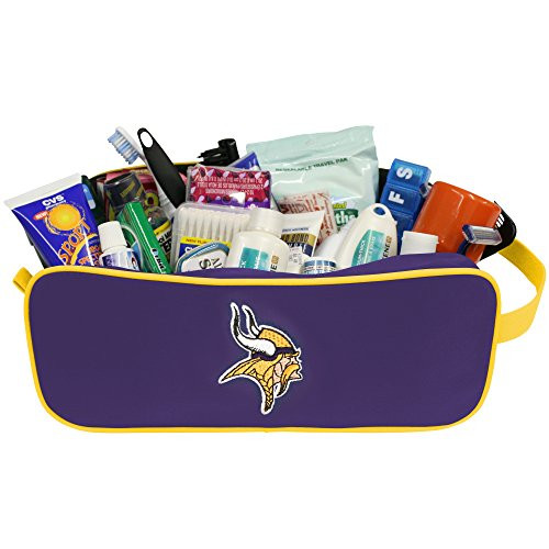 NFL Minnesota Vikings Unisex Travel Case-Toiletry Bag-Dopp Kit Case-Embroidered Logo- by Little Earth NFL Minnesota Vikings Unisex Travel Case-Toiletry Bag-Dopp Kit Case-Embroidered Logo- by Little Earth