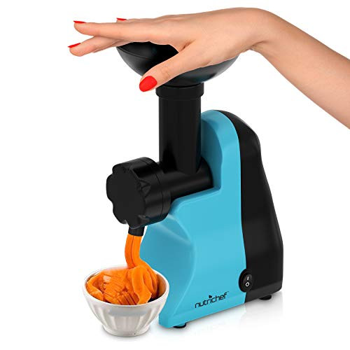 Nutrichef NCIM30 Electric Maker Fruit Sorbet Machine Makes Healthy Vegan Ice Cream Desserts, Soft Serve Gelato, Smoothie, Slushie, Frozen Dairy Free Yogurt w/Recipe Book Nutrichef NCIM30 Electric Maker Fruit Sorbet Machine Makes Healthy Vegan Ice Cream Desserts, Soft Serve Gelato, Smoothie, Slushie, Frozen Dairy Free Yogurt w/Recipe Book