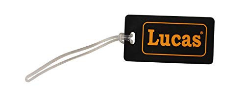 LUCAS 2-Pack Luggage Tags for Suitcases - Travel ID Identification Labels Set for Bags & Baggage (Black)