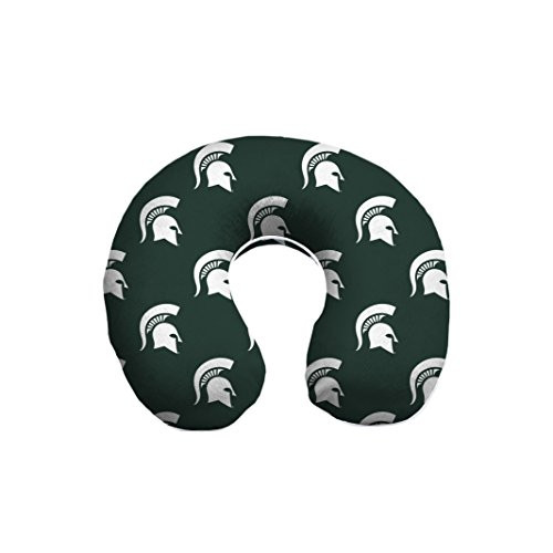 NCAA Michigan State Spartans Memory Foam Travel Pillow, Green, One Size