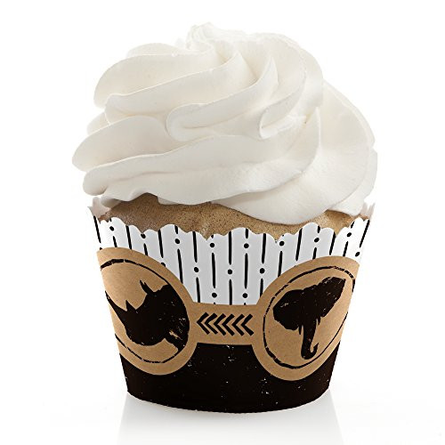 Wild Safari - African Jungle Adventure Birthday Party or Baby Shower Cupcake Decorations - Party Cupcake Wrappers - Set of 12