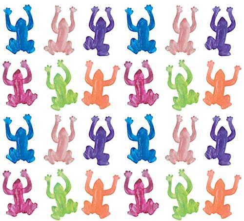 The Dreidel Company Stretchy Sticky Frogs Passover Toys - Set of 24