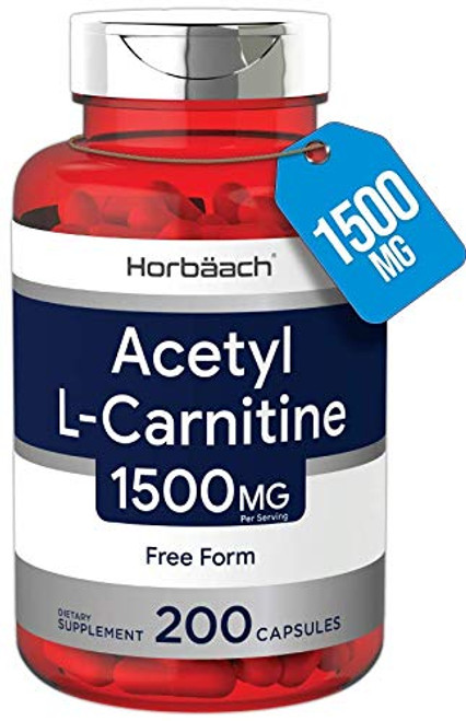 Acetyl L-Carnitine 1500 mg 200 Capsules | ALCAR | Non-GMO, Gluten Free | by Horbaach Acetyl L-Carnitine 1500 mg 200 Capsules | ALCAR | Non-GMO, Gluten Free | by Horbaach