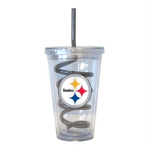 Boelter NFL Pittsburgh Steelers 16oz Swirl Straw Tumbler Boelter NFL Pittsburgh Steelers 16oz Swirl Straw Tumbler