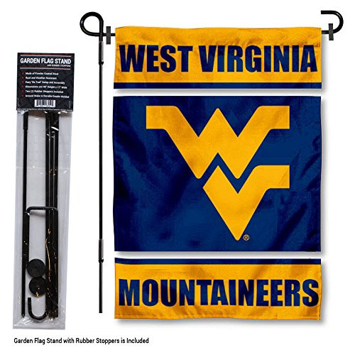 College Flags & Banners Co. West Virginia Mountaineers Garden Flag with Stand Holder