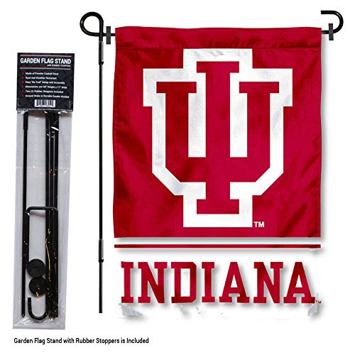 College Flags & Banners Co. Indiana Hoosiers Garden Flag with Stand Holder College Flags & Banners Co. Indiana Hoosiers Garden Flag with Stand Holder