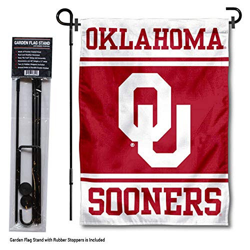 College Flags & Banners Co. Oklahoma Sooners Garden Flag with Stand Holder College Flags & Banners Co. Oklahoma Sooners Garden Flag with Stand Holder