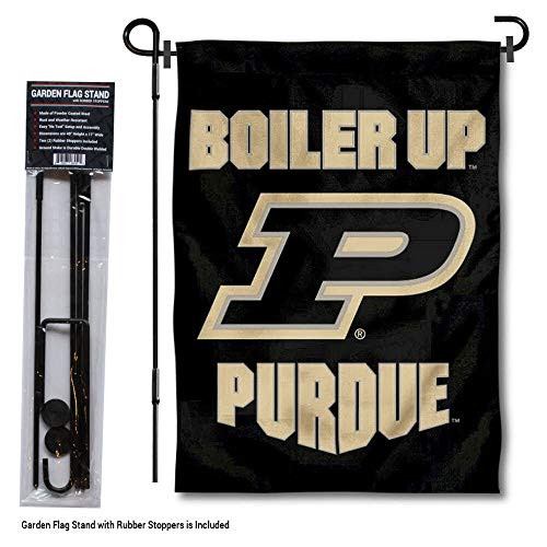 College Flags & Banners Co. Purdue Boilermakers Boiler Up Garden Flag with Pole Stand Holder