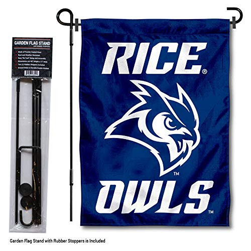 College Flags & Banners Co. Rice Owls Garden Flag with Pole Stand Holder College Flags & Banners Co. Rice Owls Garden Flag with Pole Stand Holder