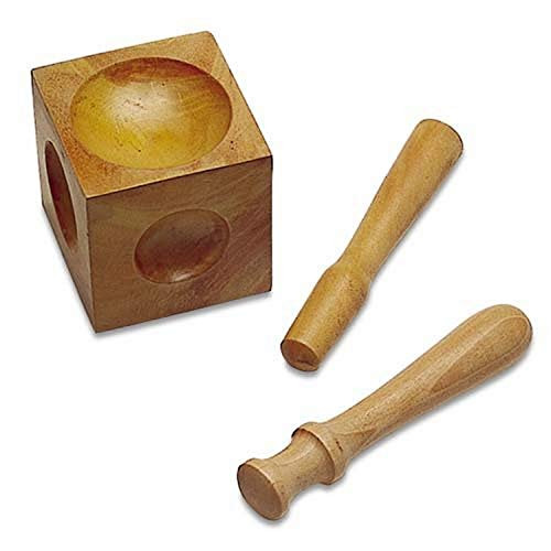 EURO TOOL Eurotool 3-Piece Wooden Dapping Block Set with Two Punches for Metal Work