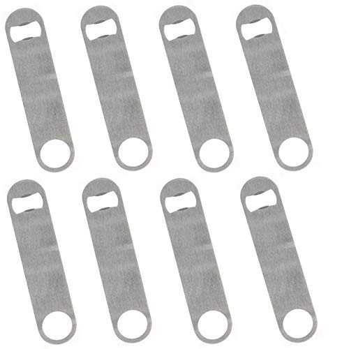 Bartender Flat Bottle Opener Speed,Heavy Duty Stainless Steel Flat Bottle Opener,8 PCS Beer Bottle Opener for Kitchen,Bar or Restaurant LY-ONE Bartender Flat Bottle Opener Speed,Heavy Duty Stainless Steel Flat Bottle Opener,8 PCS Beer Bottle Opener for Kitchen,Bar or Restaurant LY-ONE