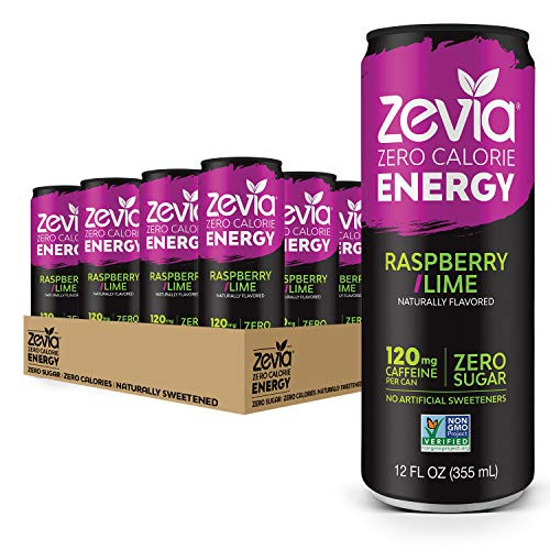 Zevia Zero-Calorie, Naturally Sweetened Energy Drink, Raspberry Lime, 12 Ounce (Pack of 12) Packaging May Vary Zevia Zero-Calorie, Naturally Sweetened Energy Drink, Raspberry Lime, 12 Ounce (Pack of 12) Packaging May Vary