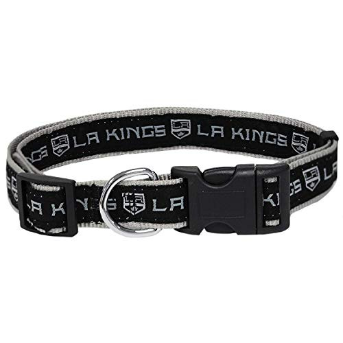 Pets First NHL Los Angeles Kings Collar for Dogs & Cats, Small. - Adjustable, Cute & Stylish! The Ultimate Hockey Fan Collar!