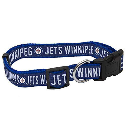 Pets First NHL Winnipeg Jets Collar for Dogs & Cats, Small. - Adjustable, Cute & Stylish! The Ultimate Hockey Fan Collar!