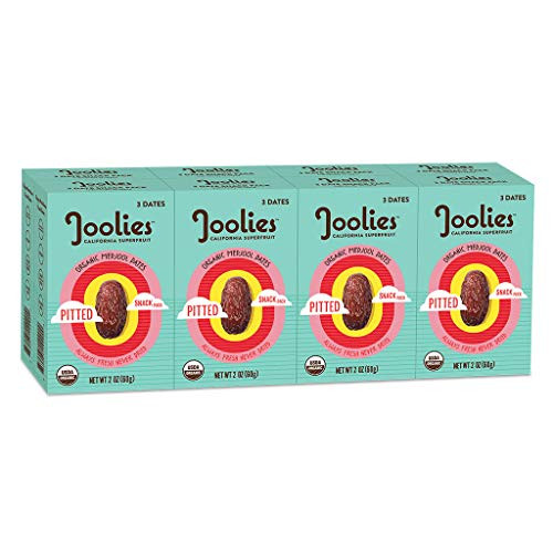 Joolies - Fruit Snack Packs - Organic Medjool Dates, 3 Pitted Dates - 8 Pack, California Grown, Natural Energy Snack, No Added Sugar, Good Source of Fiber, Antioxidants