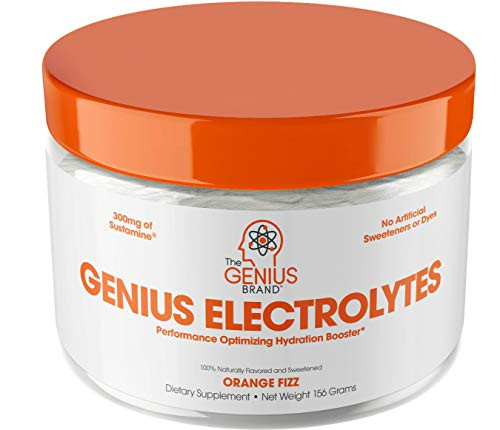 Genius Electrolyte Powder  Natural Hydration Booster | Endurance Supplement with Electrolytes (Potassium, Magnesium, Zinc) - Sugar Free, Vegan, Keto Friendly Energy - Orange Fizz (Drink Mix), 30 Sv