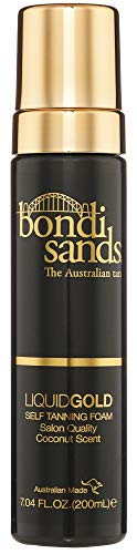 Bondi Sands Liquid Gold Self Tanning Foam | Lightweight + Quick Dry Foam Enriched with Argan Oil, Provides a Hydrated Streak-Free Tan | 7.04 Oz/200 mL