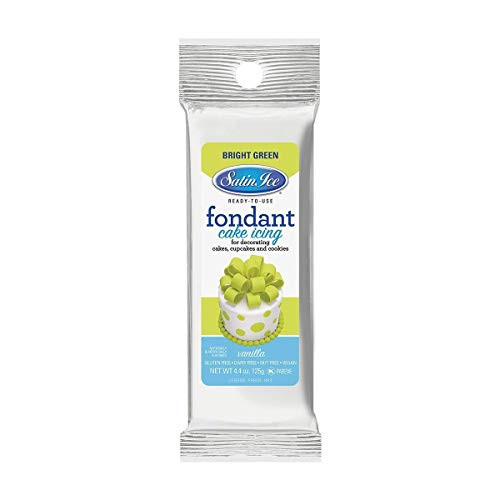 Satin Ice Bright Green Fondant, Vanilla, 4.4 Ounces