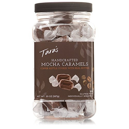 Tara's All Natural Handcrafted Gourmet Mocha Caramel: Small Batch, Kettle Cooked, Creamy & Individually Wrapped - 20 Ounce