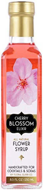 Floral Elixir Co. Cherry Blossom Elixir - All Natural Syrup for Cocktails & Sodas, 8.5 oz Floral Elixir Co. Cherry Blossom Elixir - All Natural Syrup for Cocktails & Sodas, 8.5 oz