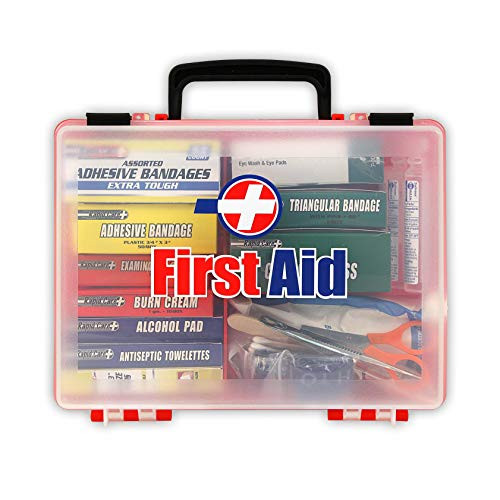 Rapid Care First Aid 81131 Premium 25 Person OSHA/ANSI Compliant Unitized First Aid Kit in Detachable Wall Mountable Poly Case