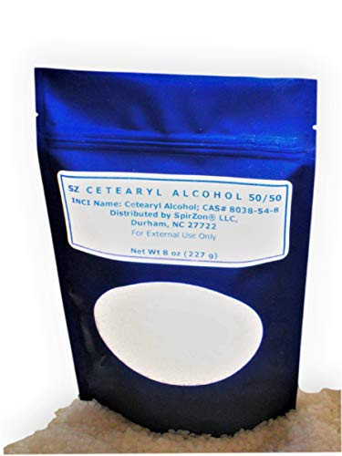 SZ Cetearyl Alcohol (50/50) 8 oz. for DIY Cosmetics, Soaps, Candles or Any Craft Projects.