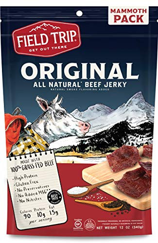 Field Trip Gluten Free, High Protein, Original Beef Jerky, 12oz Bulk Bag