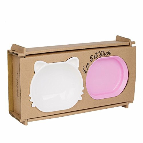 PETIQUE Eco-Friendly Pla Pet Dishes, Baby Pink, One Size