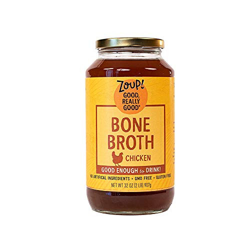 Chicken Bone Broth by Zoup! - Gluten Free, Non GMO, Fat Free Chicken Bone Broth (1-Pack)