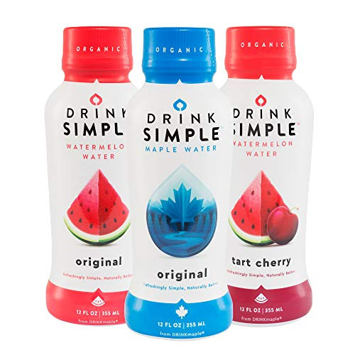 DRINKmelon Watermelon & Maple Water Sampler  Organic, Non-GMO, Gluten Free, Vegan Natural Hydration  Low Sugar Coconut Water Alternative (Maple-Original, Melon-Original, Melon-Tart Cherry)