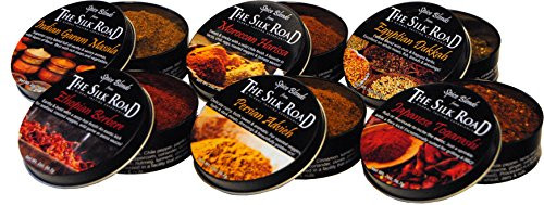 Exotic Spice Blends 6-Pack Gift Set from The Silk Road Restaurant, No Salt | All Natural Seasoning | Vegan | Gluten Free Ingredients | NON-GMO | No Preservatives Exotic Spice Blends 6-Pack Gift Set from The Silk Road Restaurant, No Salt | All Natural Seasoning | Vegan | Gluten Free Ingredients | NON-GMO | No Preservatives