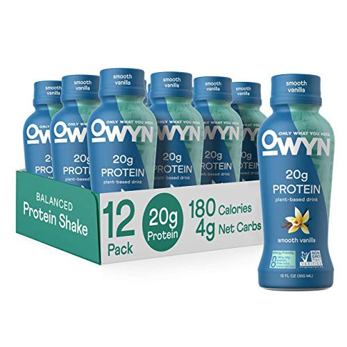 OWYN - 100% Vegan Plant-Based Protein Shakes | Vanilla, 12 Fl Oz (Pack of 12) | Dairy-Free, Gluten-Free, Soy-Free, Tree Nut-Free, Egg-Free, Allergy-Free, Vegetarian OWYN - 100% Vegan Plant-Based Protein Shakes | Vanilla, 12 Fl Oz (Pack of 12) | Dairy-Free, Gluten-Free, Soy-Free, Tree Nut-Free, Egg-Free, Allergy-Free, Vegetarian