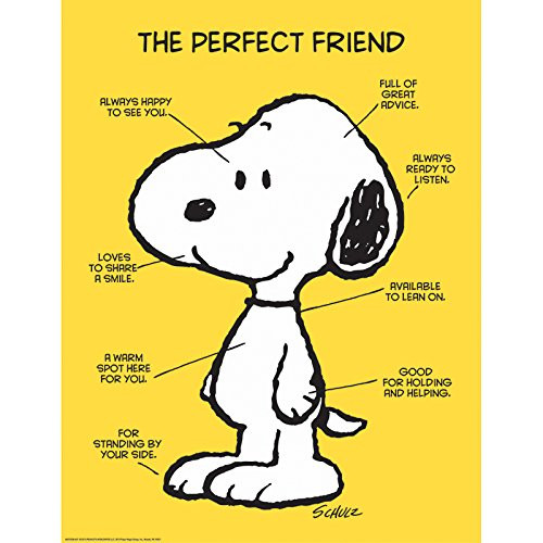Eureka Classroom Posters, Measures: 17" x 22" - Peanuts The Perfect Friend