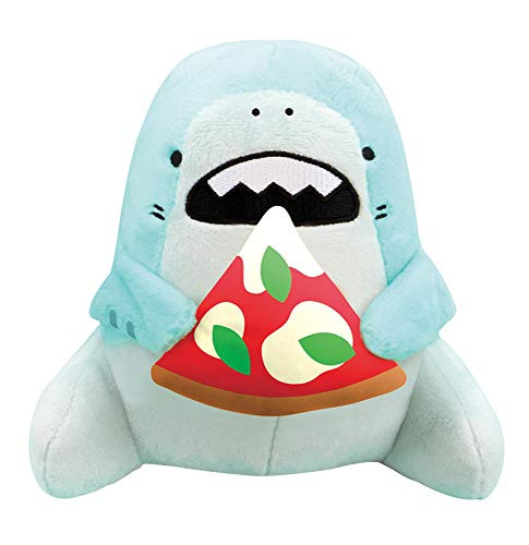 CLEVER IDIOTS INC SAMEZU Nom Nom Plush Stuffed Animal 6.5" - Cute, Collectable and Cuddly Toy Character -- Ultra-Soft Polyester Fabric - Authentic Japanese Kawaii Design (Tiger & Pizza)