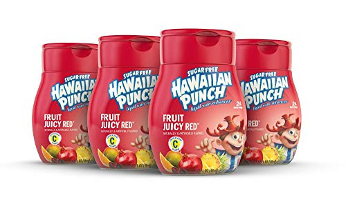 Hawaiian Punch, Fruit Juicy Red, Liquid Water Enhancer  New, Better Taste! (4 Bottles, Makes 96 Flavored Water Drinks)  Sugar Free, Zero Calorie