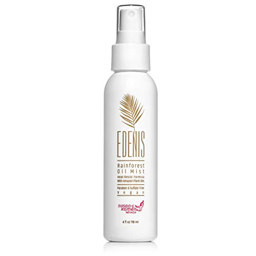 EDENIS Certified Organic Rainforest Dry Oil Hair Mist for Heat Protection & Shine | Vegan, Cruelty-Free, Lightweight Non-Greasy Formula with Amazon Oil Protect & Detangle Hair Spray - 4 fl oz